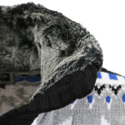 CARISMA pulover bărbătesc guler 7011 cu închidere cu nasturi din blană